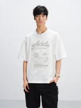 Men's Printed T-Shirt with Embroidery